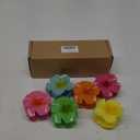 6 Pack Flower Hair Claw Clips for Women - Non-Slip Flower Hair Clip Thick/Thin Hair Floral Clips Summer Wedding Party Accessories (G: Rose yellow, rose red, orange, blue, green, yellow)