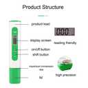 2 x TDS Water Tester for Lab, TDS Meter Digital Water Tester - High Accurate and Reliable Digital PPM Meter, 0-9990PPM Water Quality Tester for Drinking Water/Wine/Kitchen/Laboratory (Green)