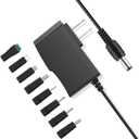 5V 2A Power Adapter Waysse 5V Power Supply with 8 DC Plug Tips 10W AC/DC 5v Power Cord AC 100V-240V to DC 5 Volt 1Amp 0.5A Replacement Charger Cord for TV Box Monitor Scanner