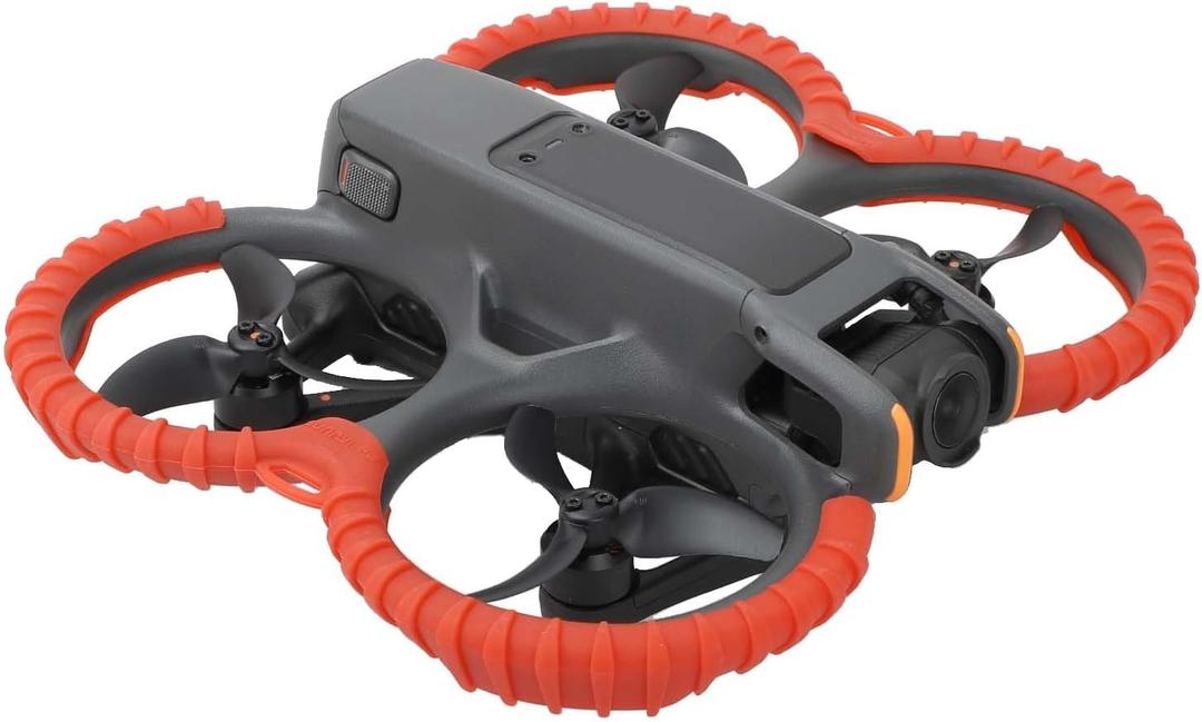 Avata 2 Propeller Guard Protector, Anti-Collision Prop Bumper Silicone Protective Cover Ring for DJI Avata 2 Accessories (Red)