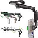 Ivieicip Rotatable and Retractable Car Phone Holder - 1080 Multifunction Sun Visor Universal 360 Rotating Cell Phone Holder Mobile Mount for Vehicle Rear View Mirror (A1)