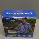 Garden Hose 50ft, Non-Expanding, Lightweight, Leak-Proof Metal interface, No-Knots, Portable, Wear-Resistant, Sturdy, Flexible, 3/4GHT, Water Hose for Yard, Garden