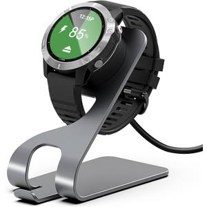 Garmin Magnetic Charger Station with 5FT USB Cable for Instinct, Vivoactive 3/4, Fenix 5/6, Venu, Forerunner 745/945/935/245, Approach S60 (Gray)