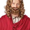Jesus Wig & Beard - Biblical Costume Set Jesus Wig and Beard [Lite Brown]