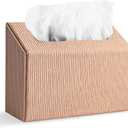 Leather Cover for Disposable Paper Hand Towel Box, Compatible with Kleenex Paper Hand Towel(Wood Apricot)