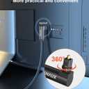 VANAUX 90 Degree Optical Audio Cable Swivel 360 Degree Free-Rotating Digital Toslink S/PDIF Audio Cable for Home Theater,Sound Bar,TV,Xbox,PlayStation - Black (5ft/1.5m)