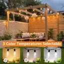 Brightever 150FT Outdoor Lights with Remote, 2700K/4000K/5000K Selectable LED String Lights for Outside with 75+2 ST38 Shatterproof Edison Bulbs, 3 Modes Dimmable Waterproof Hanging Lights for Patio