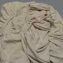 BUYUE Dining Room Chair Seat Covers Set of 6, TPU not Mixed, Friendly Jacquard Fabric Stretch Washable Slipcover for Kitchen Seat Cushions, Beige-6PCS