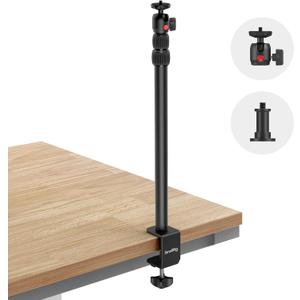 SmallRig Camera Desk Mount Table Stand, Adjustable Light Stand 15"-35", Tabletop C Clamp for DSLR Camera, Ring Light, Live Streaming, Photo Video Shooting