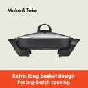 bella 12x12 Electric Skillet & Frying Pan with Glass Lid, Nontoxic, Coppper