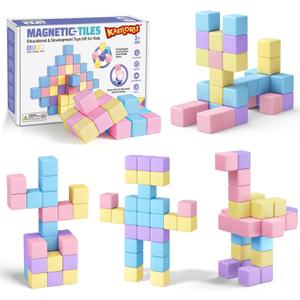Magnetic Blocks for Toddlers Ages 3-5 Macaron 1.21 Inches Magnetic Building Blocks for Kids Ages 4-8 Gifts Montessori Magnet Cubes Sensory Toys for 3+ 4 5 6 7 Year Old Girls Boys Birthday Christmas