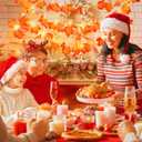 2 Pack Fall Lights - 26Ft 80LED Thanksgiving Decorations with 8 Lighting Modes & Timer - Enlarged Maple Leaves - Battery Operated Waterproof Lights for Indoor & Outdoor Autumn Decor