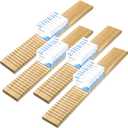 Wesiti 4 Pcs Wooden Name Badge Holder ID Tag Organizer Tray Name Badge Display Plate Sign Decor for Office School Business(23.6 x 3.5 x 0.8 Inches,Burlywood)