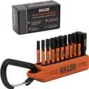 Railer Allen Wrench Hex Bit Set 2 Inch Impact Driver 20pc Hex Bit Set With A Bit Holder & Carabiner. Premium S2 Steel, Ideal For Furniture Screws