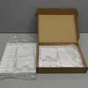 Paper Plate Dispenser and Paper Bowl Dispenser, Space-Saving Plastic, Foam, Disposable Plate and Bowl Organizer, Set of 2 Stackable Kitchen Organizer for Cabinet, Countertop, Shelf (White)