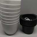 8 Pack 7 Inch Self Watering Wall Mounted Planters, White Plastic Hanging Pots for Indoor Outdoor