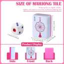 Ceenna American Mahjong Set Complete 160 Pcs, Rose Pink Back, 1.2 x 0.9 x 0.6 inches