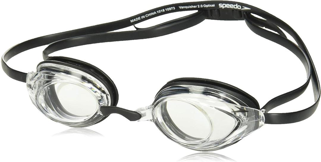 Speedo unisex-adult Swim Goggles Optical Vanquisher 2.0 (-4, Clear)