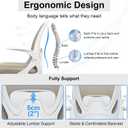 Drafting Chair Tall Office Chair with Flip-up Armrests, Adjustable Height, and Enhanced Lumbar Support - Ergonomic Rolling Stool, Back Support, and Adjustable Foot Rest Ring for Standing Desk Khaki, 934W-Z