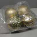 SHareconn 4ct 6 Inch Large Christmas Tree Balls Ornaments, Colored Shatterproof Plastic Decorative Baubles Decorations for Xmas Tree Decor Holiday Party Wedding Decoration (Gold, 150mm)