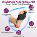 Extra Thick Gel Pads & Adjustable Straps for Metatarsalgia relief,Orthopedic Metatarsal Pad,Breathable, M