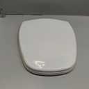 BEMIS 1240200 Eljer Emblem Plastic Toilet Seat, Made Specifically for Eljer Emblem Toilets, Made in USA, Round, White