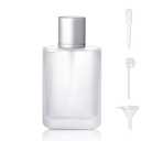 Yerpkefey 50ml/1.7 Oz Frosted Glass Spray Bottle Perfume Atomizer,Refillable Perfume Spray Bottle Perfume Bottles Empty with 3 Kinds of Perfume Dispenser (Frosted Glass 50ml)