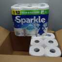Sparkle Tear-A-Square Paper Towels, 12 Double Rolls - Strong 2-Ply Towels for Kitchen Cleanup and Everyday Messes