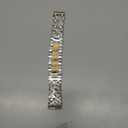 Wearlizer Metal Band Compatible with Samsung Galaxy Watch 7 6 5 4 FE Active 2 40mm 44mm/Watch 6 4 Classic 43mm 47mm 42mm 46mm/Watch 5 Pro 45mm Bands, 20mm Dressy Stainless Steel Chain Strap Women (Silver/Gold)