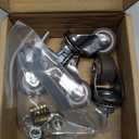 4-Pack 1 Inch Small Tiny Shopping Cart Wheel Swivel Caster Wheels Soft Rubber TPE M6x 15mm Mini Threaded Stem Caster Wheel, 33lb/15kg Load Capacity