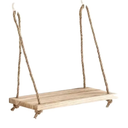 Wooden Floating Shelves for Wall Plant Flower Wood Swing Hanging Rope Storage Home Living Room Decor 1/2/3-tier(1-tier)