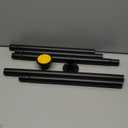 Black Shower Curtain Rod 31 to 80 Inch,1 Inch Diameter Adjustable Spring Tension Stainless Steel Telescoping Rod,Easy Install,No Rust