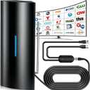 2026 Upgraded TV Antenna, Digital Antenna for Smart TV Indoor/Outdoor with Strongest Booster, HD TV Antenna for Local Channels with Telescopic Antenna Pole, Supports 8K 4K 1080P-40ft Coax Cable