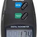 NEIKO 20713A Digital Tachometer, Noncontact Laser Photo Sensor with 2.5 to 99,999 RPM Accuracy, RPM Gauge Marker with Batteries Included Black