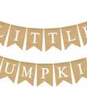 Rainlemon Jute Burlap Little Pumpkin Banner Fall Baby Shower Gender Reveal Birthday Party Garland Decoration