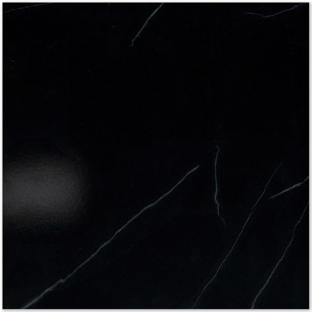 Black Peel and Stick Floor Tile 20 Pcs 12x12'' Self Adhesive Vinyl Flooring Bathroom Peel and Stick Tiles Waterproof Self Adhesive Sticky Tiles for Floor, Covering 20 Sq. Ft (12x12''x0.04''(30.48cm x 30.48cm x 1.0mm))