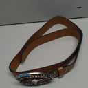 Utaly Western-Leather-Belts-Women Vintage-Country-Cowgirl-Belts Oval Bull Head Mens-Cowboy-Belt for Cowboots, Dress, Jeans 35"- 38" Waist