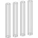 Zonon 4 Pcs Metal Cage Applicator Tubular Gauze Applicator Cage Tube Gauze Bandage Tubular for Homes Offices