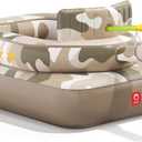 rtQPAU Inflatable Tank Pool Float for Adults & Kids Ride-On Camouflage Floaty with Water Cannon, Swim Raft Toy for Boys Girls, Lake Beach Backyard Party Floaties, Desert, Age 6+