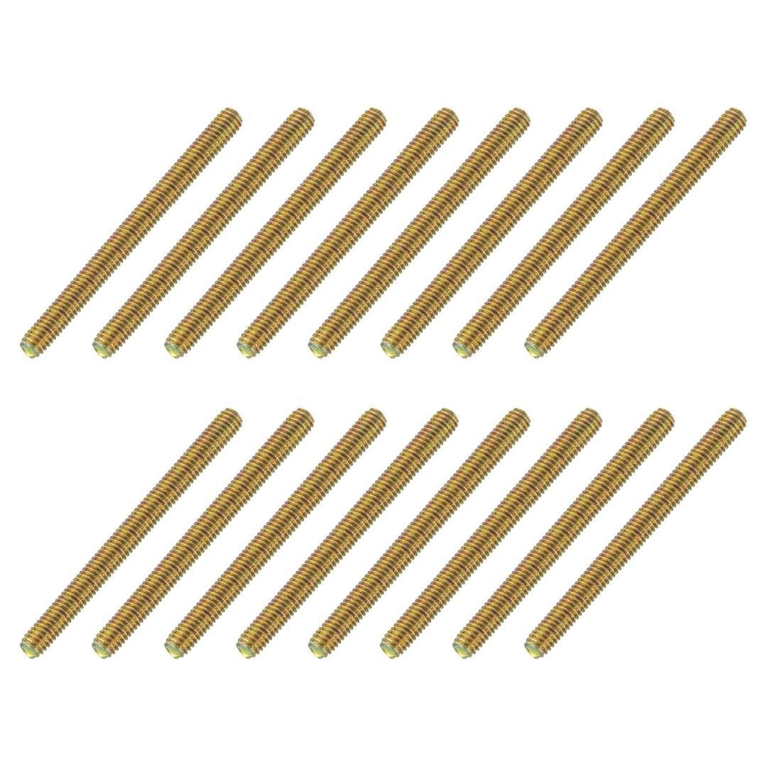uxcell 16 Pack Fully All Threaded Rod 5/16" Thread, 3-3/4" Length, Thread Screw Threaded Rod Screw Sofa Foot Screw Bolt for Chair Furniture Mounting Assembly Fastening