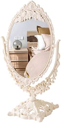 Beavorty Vintage Metal Desktop Dresser Mirror for Makeup, Large Vanity Stand Mirror