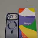 Meifigno Designed for iPhone 17 Pro Max Case 6.9", [Glitter Card & Wrist Strap] [Compatible with MagSafe] [2X HD Screen Protectors] Surround Raised Lens Protection for 17 ProMax Phone Case, Deep Blue