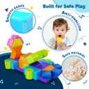 Pairez Toys Magnetic Building Blocks, 37PCS Magnetic Blocks for Kids Ages 4-8, 3D Multi-Shape Stacking Blocks, Sensory Montessori Magnet Cubes Toys for Boys & Girls Ages 4+