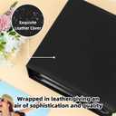 Aevdor 8x10 Photo Album 168 Pockets Holds 168 Photos, Large Capacity Leather Cover, Photo Book for Family Wedding Baby Party Holiday and Christmas Pictures, Black