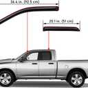 Lightronic 194101 Extra Durable Clip-on In-Channel Auto Vent Window Visors, Fits 2009-2010 Dodge Ram 1500, 2011-2018 Ram 1500, 2019-2024 Ram 1500 Classic, Quad Cab, UV-Protect Rain Guard, Smoke, 4-Pcs