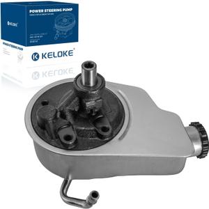 KELOKE Power Steering Pump, with Reservoir, Compatible with 1996-2006 Chevrolet & Cadillac & GMC - Silverado 1500, Suburban 1500, Tahoe, K2500 Suburban, Sierra 1500, Escalade, Replace#20-8704 88963509
