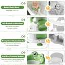 Baby Bath Seat for Babies 6 Months & up Non-Slip Toddler Bath Seats for Sitting Up Infant Bathtub Chair with Suction Cups and Soft Cushion for Baby Shower Tub Seat (Green)