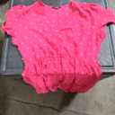 Women Short Sleeve V Neck Swiss Dot Midi Summer Dresses 2024 Boho Ruffle Long Dresses Ruffle Wedding Guest Dress, Pink, Large