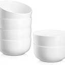 Jassceram Cereal Bowls Set of 6, 30 Oz Ceramic Bowls for Soup, Salad, Dessert, Oatmeal and Breakfast, Suitable for Kitchen or Dining - Dishwasher & Microwave Safe, 6 Inch, White