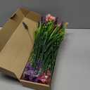 12 Bundles Artificial Flowers Outdoor Silk Fake Plants UV Resistant Faux Plastic Greenery Shrubs for Home Outside Garden Front Porch Window Box Pot Planters Decor (Mix Color)